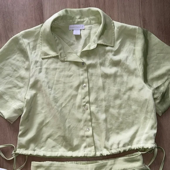 House of Harlow 1960 2 Piece Set Lime Green Sz L - Picture 4 of 16